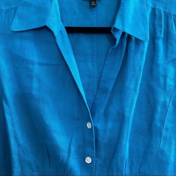 Talbots Blue Button Down Shirt - Picture 8 of 11